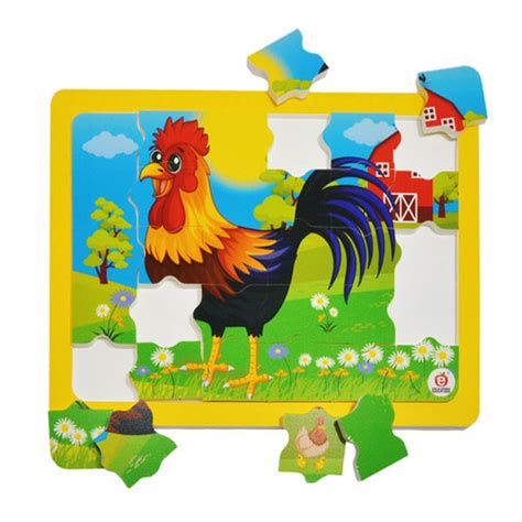 Rompecabezas 30 Piezas El Gallo Con Marco 28cm X 21cm Educatodo Colima