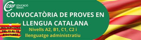 CSIF Convocatòria de proves en Llengua Catalana any 2025