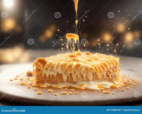 Illustration Of Melted And Splashed Cheese Cream Element Pouring