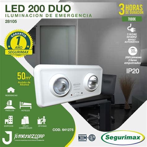 Segurimax Iluminaci N De Emergencia Led Duo Jimenez Corp