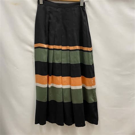 Piper Women S Size Pleated Skirt Black Green Nude RRP S