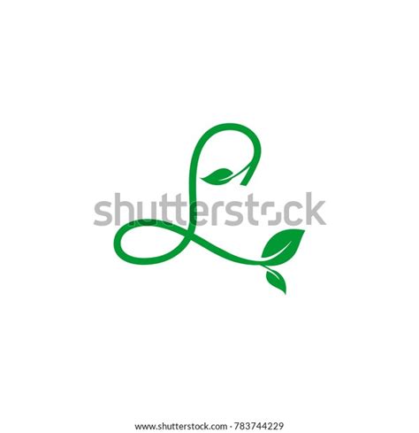 Concept Logo Leaf Letter L Natural Stock Vector Royalty Free