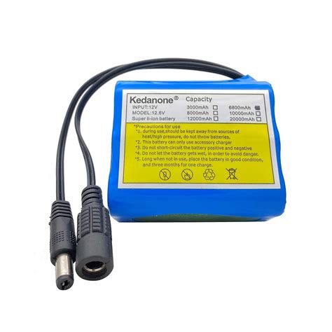 12V 6800mAh Batteri 18650 Li Ion 6 8 Ah Genopladelige Batterier Med Bms