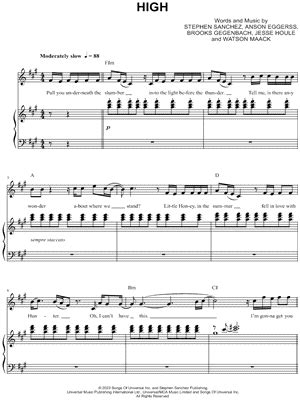 "High" Sheet Music - 1 Arrangement Available Instantly - Musicnotes