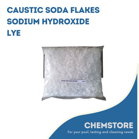 Caustic Soda Flakes Lye Sodium Hydroxide For Soap Making Declogging Ro