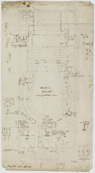 Measured drawings of La Scala (Teatro alla Scala), Milan: ground plan ...