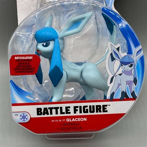 Pokemon Glaceon 3” Articulated Battle Figure Jazwares 2021 Ebay