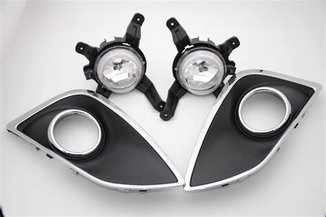 1 Set LH RH Front Driving Fog Lights With Bumper Lamp Covers Bezels