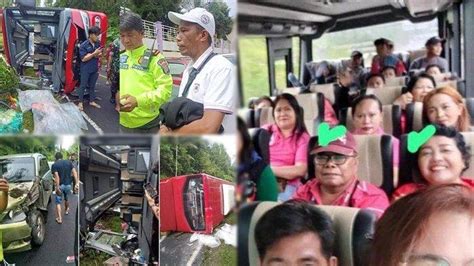 Kronologi Lengkap Kecelakaan Bus Rombongan Kaum Ibu GMIM Kendaraan