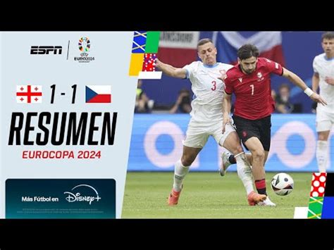 Georgia vs República Checa 1 1 goles video y resumen por la