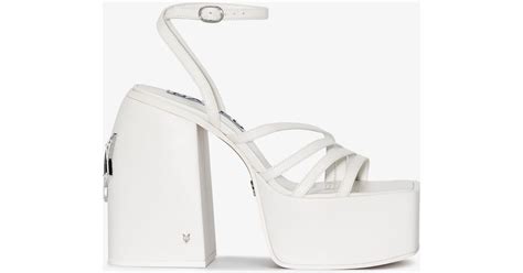 Naked Wolfe Jada Platform Leather Sandals Women S Leather In White Lyst