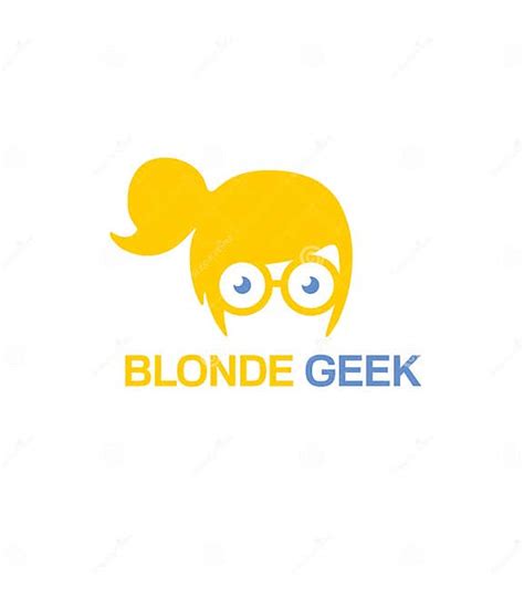 Blonde Geek Logo Template Fully Scalable And Stock Illustration