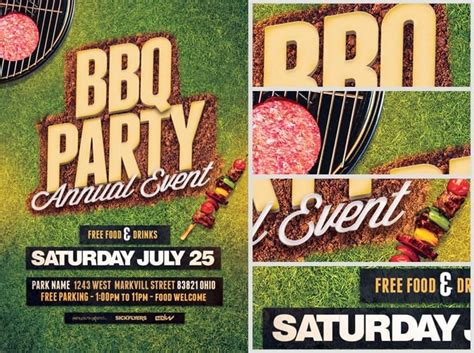 Annual Bbq Party Flyer Template Flyerheroes