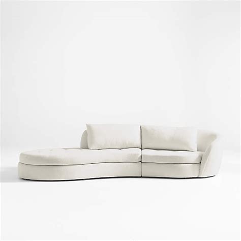 Sinuous Curved 3 Piece Sectional Sofa By Athena Calderone Crate And Barrel