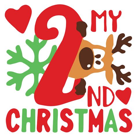 My 2nd Christmas Svg Reindeer Svg Baby Second Christmas Sv Inspire