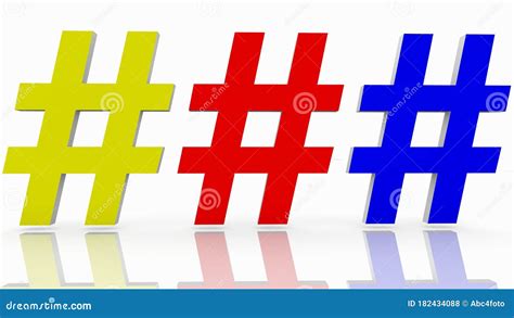 Hashtag Signs Number Sign Hash Sign Collection Of 16 Color Symbols