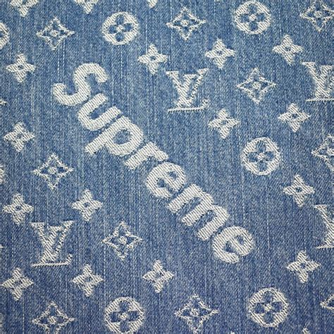 Louis Vuitton X Supreme Monogram Denim Blue Jeans Louis Vuitton