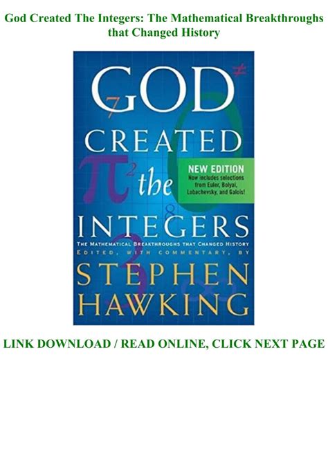 God Created The Integers Uam 3