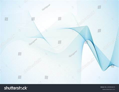 Abstract Background Blue Flowing Lines Design Stock Vector Royalty