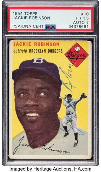 Jackie Robinson Signed Topps Card Psa Grade Very Flickr