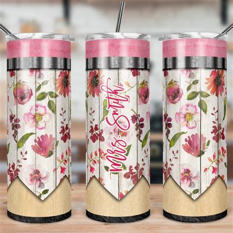 Teacher Tumbler 20oz Skinny Tumbler Design Sublimation Custom Etsy