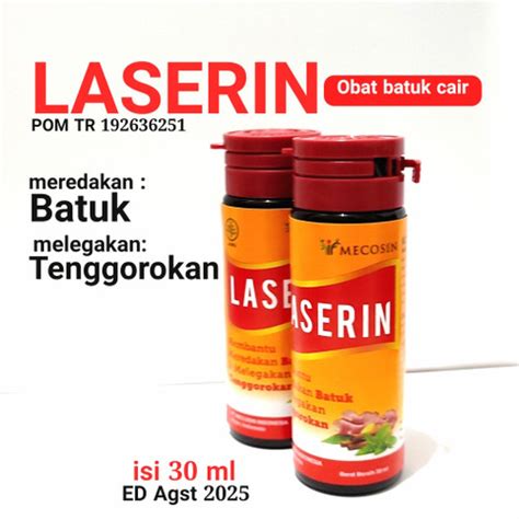 Jual Laserin Obat Batuk Cair Ml Pereda Batuk Dan Melegakan