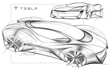 Tesla Sketch at PaintingValley.com | Explore collection of Tesla Sketch