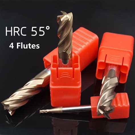 Pc Cutting Hrc Flute Cnc Fresa Metal Alloy Carbide Tungsten Steel