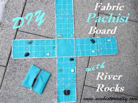 DIY Fabric Pachisi Game Board With Rocks - Sew Historically