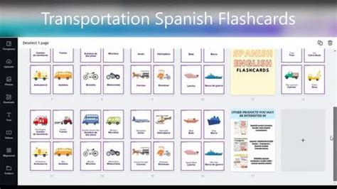 Spanish Flashcards Transportation Transportes Spanish English Flashcards