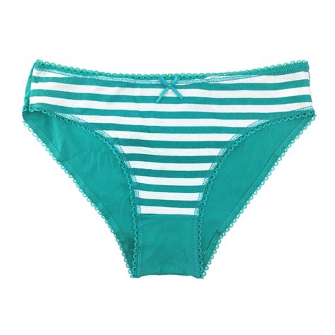 4 6 12 Pcs Lot Womens Cotton Underwear Sexy Striped Briefs Panties