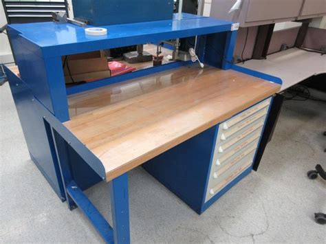 Machines Used Stanley Vidmar Cabinet Base Work Bench With Maple Top