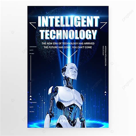 Blue Robot Artificial Intelligence Technology Poster Template Download ...