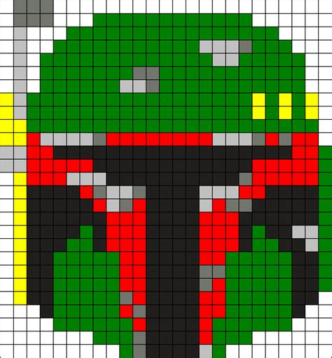 Boba Fett Perler Bead Pattern Bead Sprites Characters Fuse Bead