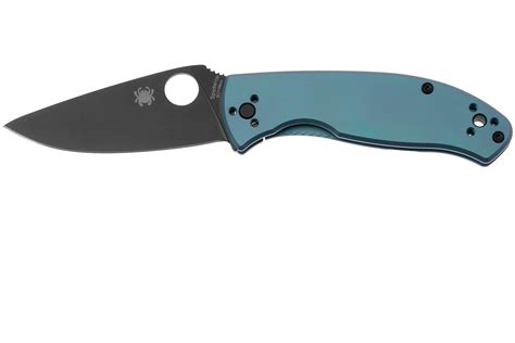 Spyderco Tenacious Black C122TIBLBKP Blue Titanium pocket knife ...