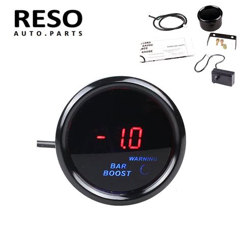 Reso Turbo Boost Gauge To Bar Digital Led Display Black Face