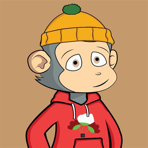 NFT monkey art flat vector illustration. cute monkey vector artwork ...