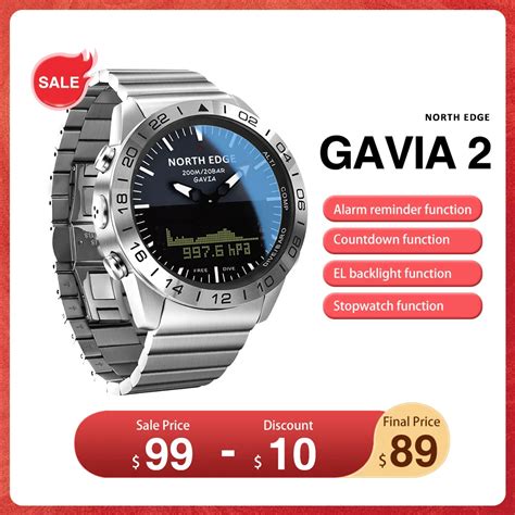 North Edge Reloj Inteligente GAVIA 2 Para Hombre Pulsera Digital