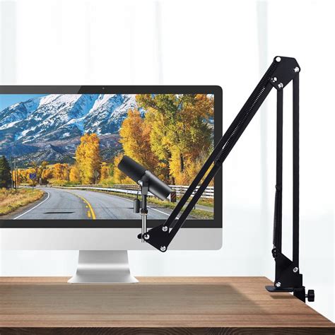 For Shure Sm7b Mv88 And Mv7 Boom Arm Mic Desk Stand Compatible With