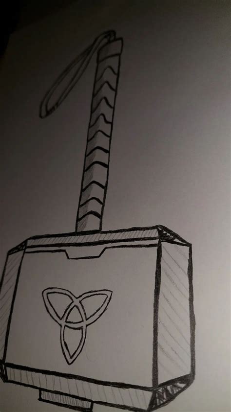 Thor hammer mjolnir drawing by Lordmalleuss on DeviantArt