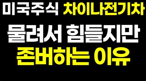 차이나전기차 저도 물려서 힘들지만 배터리는 중국이 1위라 버틸 수 있습니다 Youtube