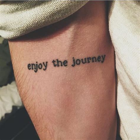 enjoy the journey tattoo quote | Tiny Tattoo inc.