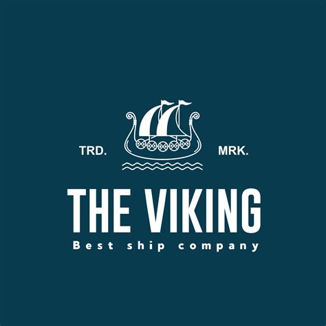 Vector Illustration Of Viking Ship Logo Icon For Trade Transportation