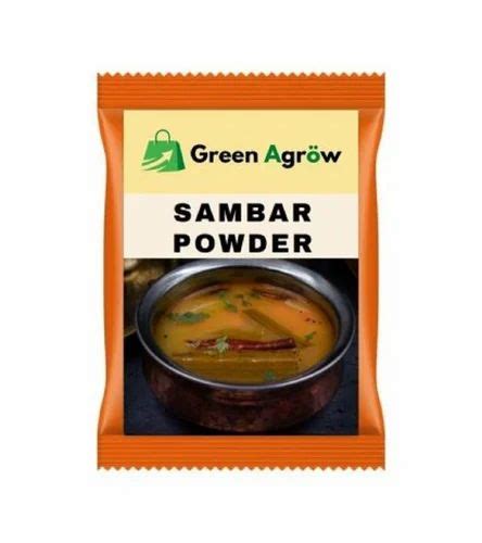 Green Agrow Organic Sambar Powder Packaging Size 100 G Packaging