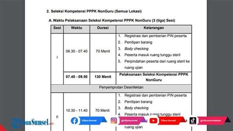 Jadwal Waktu Pelaksanaan Skd Non Pppk 2021 Sesi I Dimulai 06 30