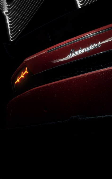 800x1280 Red Lamborghini Huracan Rear Lights 4k Nexus 7,Samsung Galaxy ...