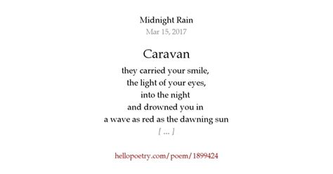 Caravan By Midnight Rain Hello Poetry