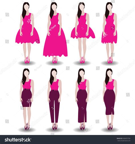 Sexy Beautiful Girl Most Beautiful Dresses Stock Vector Royalty Free 500437750