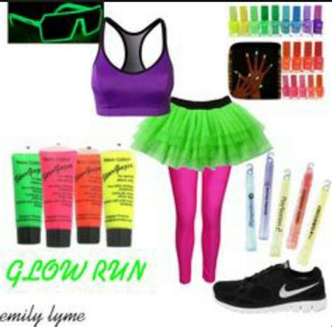 Glow Run Party Glow Run Running Clothes Color Run Outfit