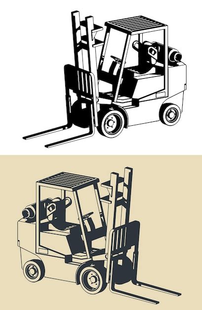 Premium Vector Forklift Truck Illustration